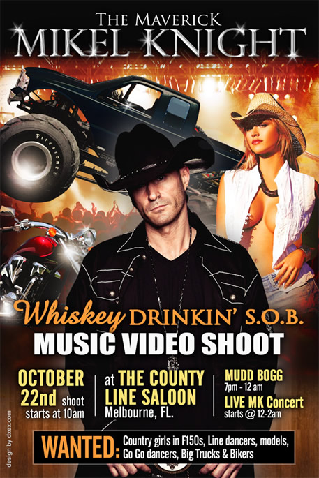 Mikel Knight - Whiskey Drinkin' S.O.B. Music Video Shoot!